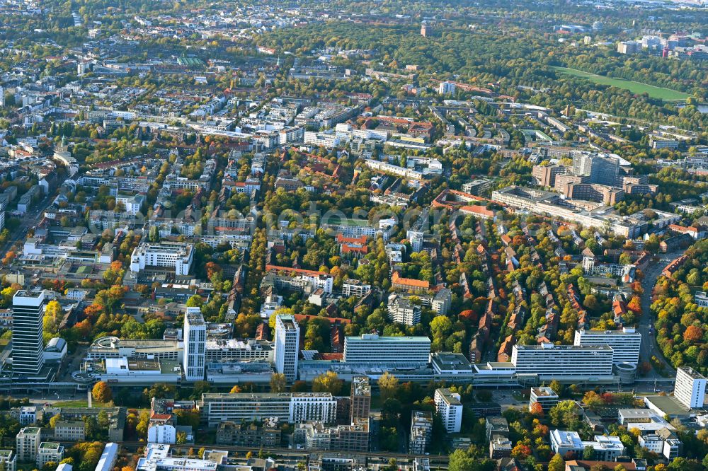 Hamburg from above - Building of the shopping center Hamburger Meile on street Hamburger Strasse in the district Mundsburg in Hamburg, Germany