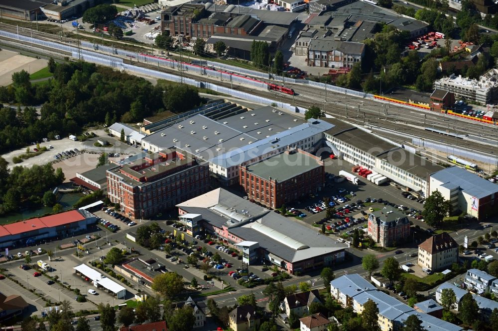 Aerial image Forchheim - Building of the shopping center Hornschuch Park in Forchheim in the state Bavaria, Germany