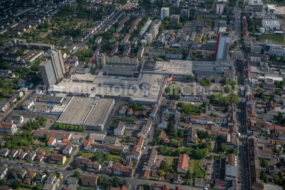 Neu-Isenburg from above - Building of the shopping center Isenburg-Zentrum in Neu-Isenburg in the state Hesse, Germany