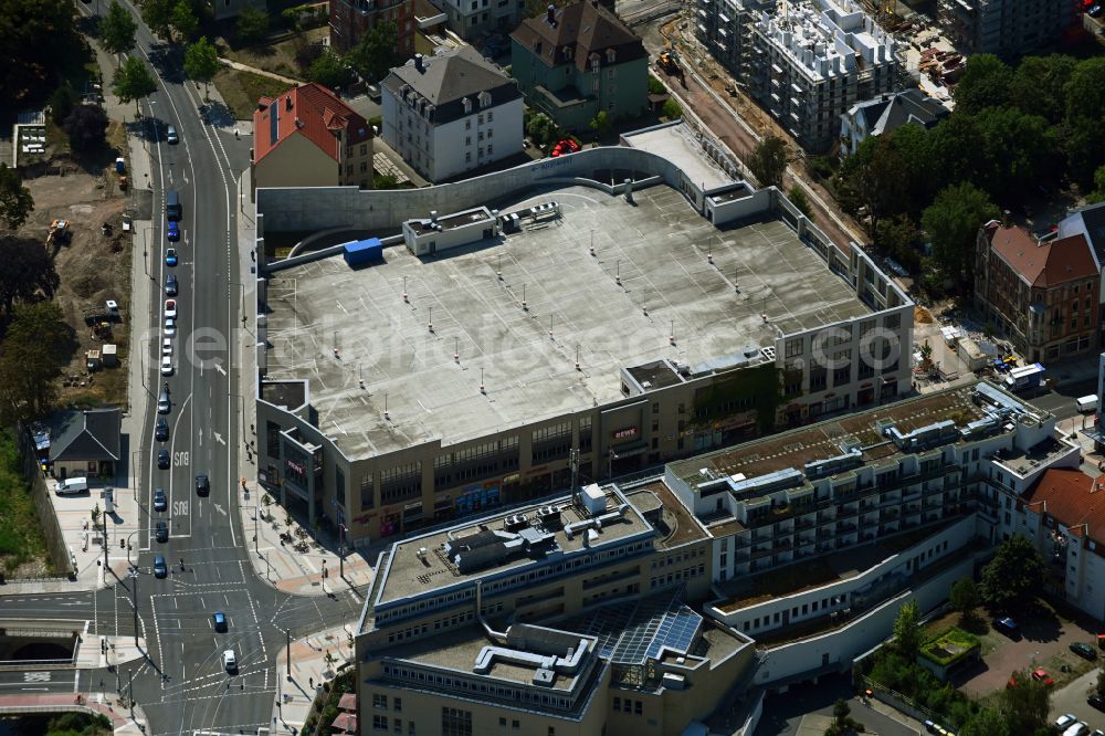 Aerial image Dresden - Building of the shopping center Loebtau Passage on Kesselsdorfer Strasse in the district Loebtau in Dresden in the state Saxony, Germany