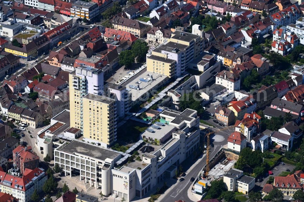 Aerial image Ludwigsburg - Building of the shopping center Marstall in Ludwigsburg in the state Baden-Wurttemberg, Germany