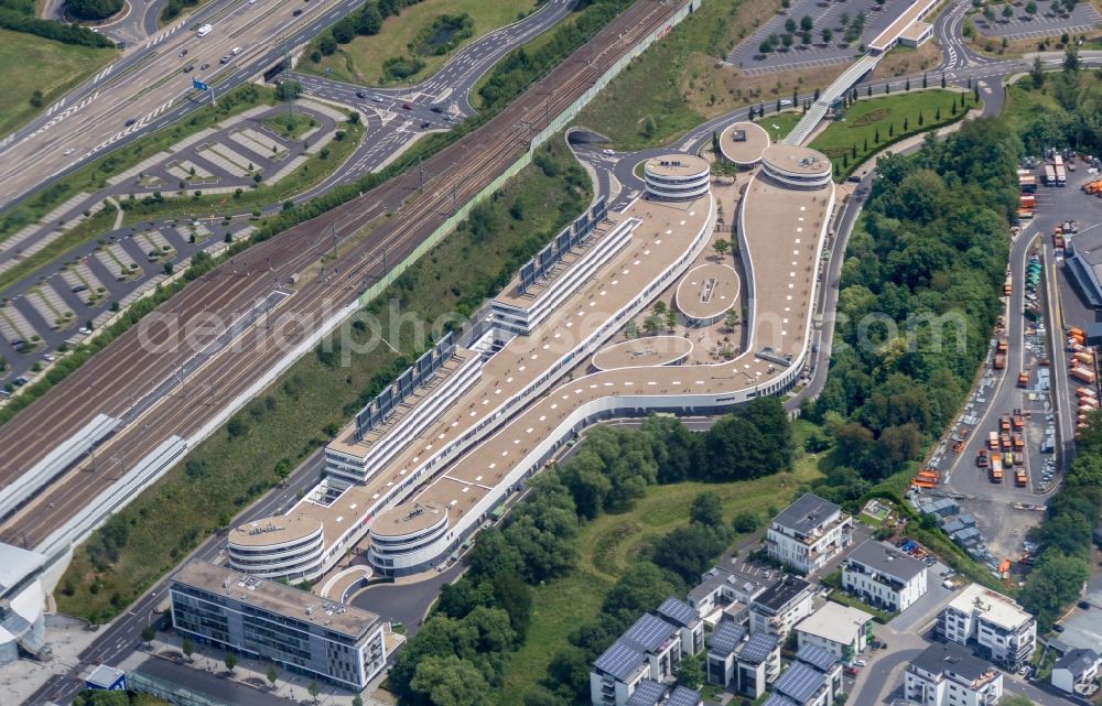 Aerial photograph Montabaur - Building of the shopping center in Montabaur in the state Rhineland-Palatinate, Germany