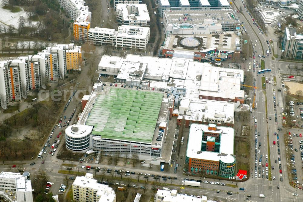 Aerial photograph München - Building of the shopping center PEP Neuperlach on Ollenhauerstrasse in the district Ramersdorf-Perlach in Munich in the state Bavaria, Germany