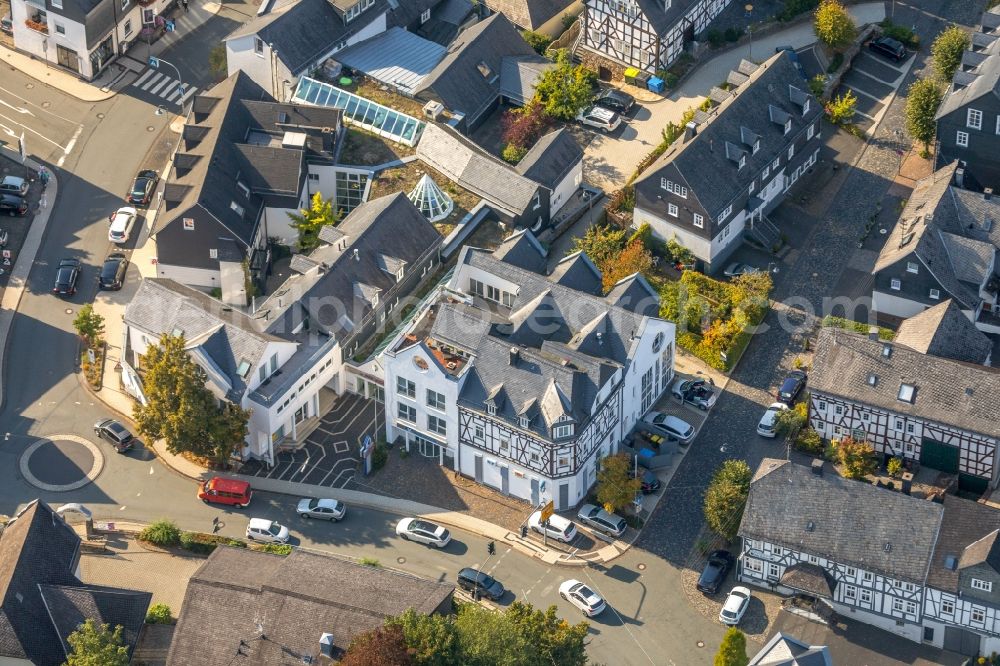 Burbach from the bird's eye view: Building of the shopping center Roemer-Passage on Nassauische Strasse in Burbach in the state North Rhine-Westphalia, Germany