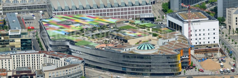 Aerial image Frankfurt am Main - Building of the shopping center Skyline Plaza on Europa - Allee in the district Gallus in Frankfurt in the state Hesse, Germany