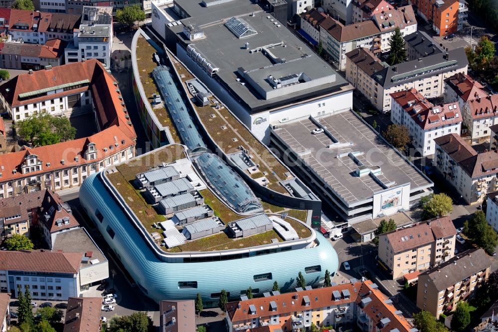 Aerial image Heilbronn - Building of the shopping center Stadtgalerie Heilbronn on Deutschhofstrasse in Heilbronn in the state Baden-Wurttemberg, Germany