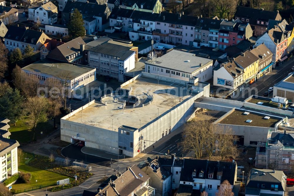 Velbert from above - Building of the shopping center of StadtGalerie Velbert on Oststrasse in Velbert in the state North Rhine-Westphalia, Germany