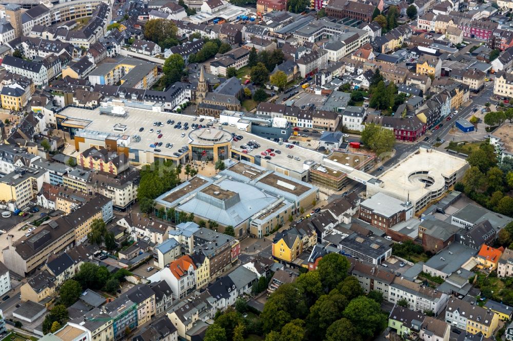 Velbert from above - Building of the shopping center of StadtGalerie Velbert on Oststrasse in Velbert in the state North Rhine-Westphalia, Germany