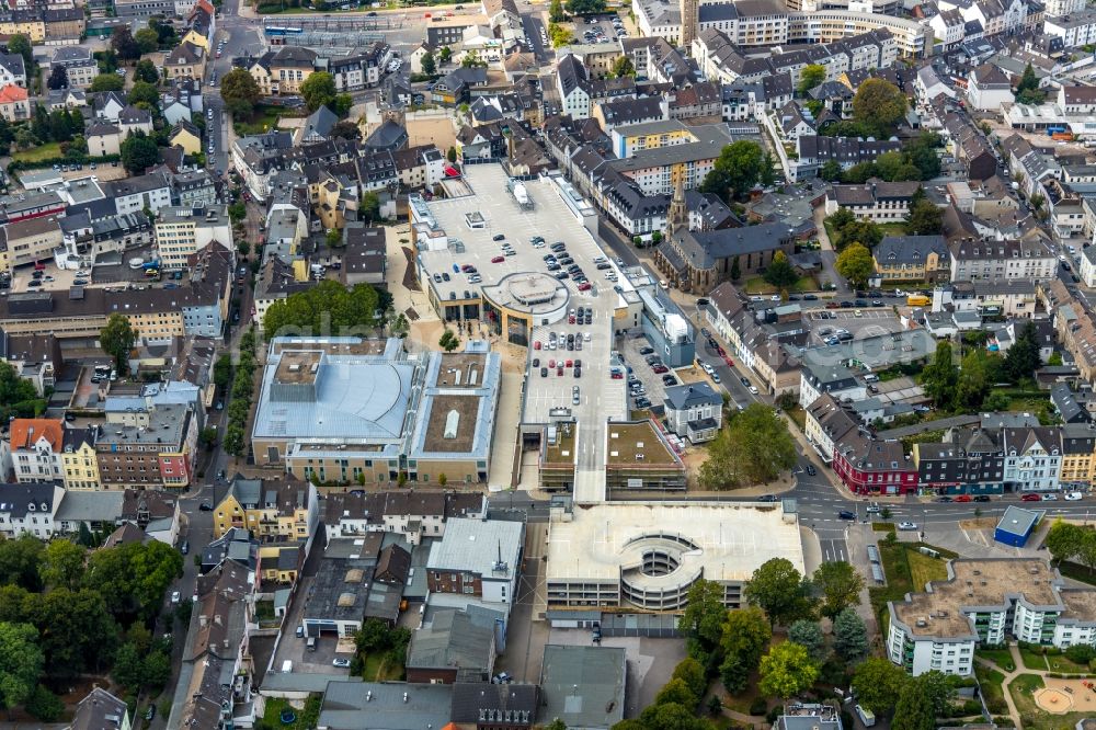 Velbert from above - Building of the shopping center of StadtGalerie Velbert on Oststrasse in Velbert in the state North Rhine-Westphalia, Germany