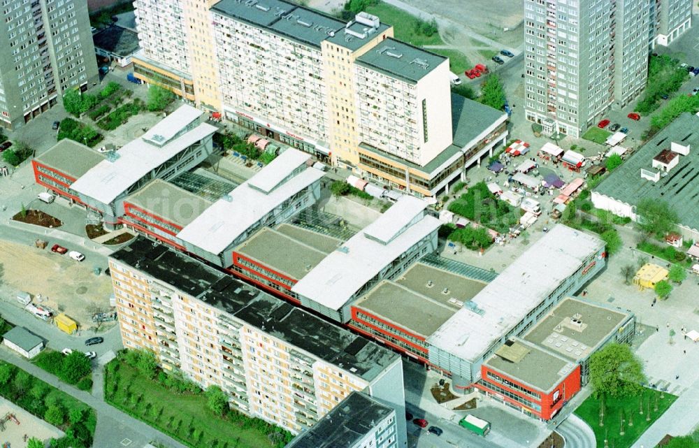 Berlin from the bird's eye view: Building of the shopping center TierparkCenter on Otto-Schmirgal-Strasse in the district Lichtenberg in Berlin, Germany