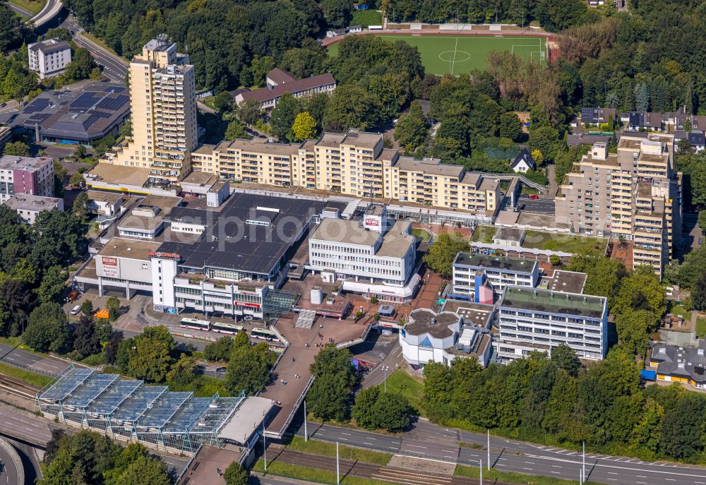 Aerial photograph Bochum - Building of the shopping center Uni-Center in the district Querenburg in Bochum in the state North Rhine-Westphalia, Germany