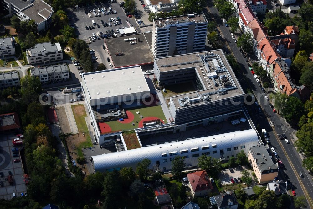 Aerial image Berlin - Building of the shopping center Zehlendorfer Welle on Clayallee in the district Zehlendorf in Berlin, Germany