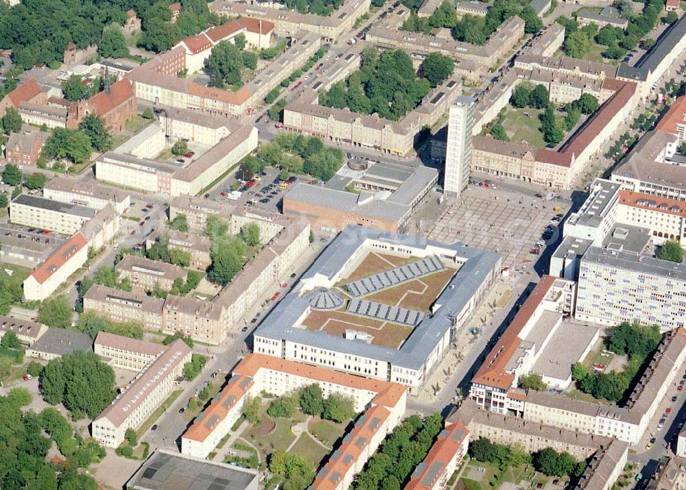 Neubrandenburg / MV from above - Einkaufscenter der ECE GmbH Hamburg im Stadtzentrum von Neubrandenburg / MV.