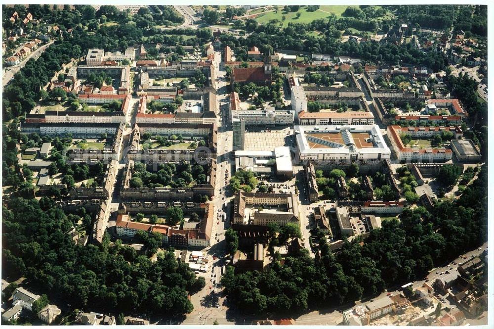 Aerial image Neubrandenburg / MV - Einkaufscenter der ECE GmbH Hamburg im Stadtzentrum von Neubrandenburg / MV.