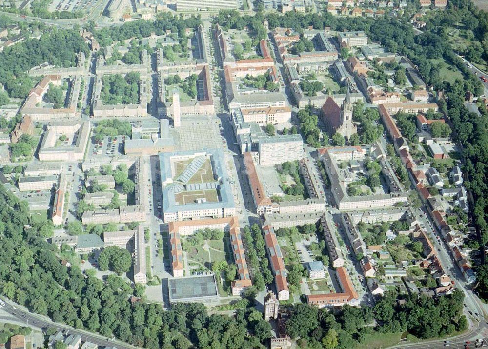 Aerial photograph Neubrandenburg / MV - Einkaufscenter der ECE GmbH Hamburg im Stadtzentrum von Neubrandenburg / MV.