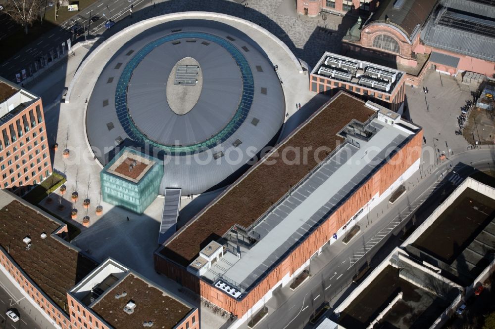 Wiesbaden from above - Shoppingcenter Liliencarre in Wiesbaden in the state of hesse