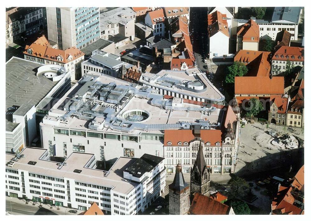 Erfurt from above - Einkaufsgalerie Anger 1 in Erfurt - ein Projekt der ECE Projektmanagement GmbH Hamburg.