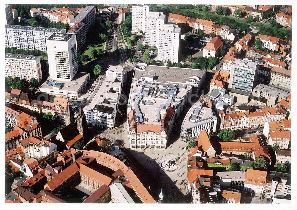 Aerial image Erfurt - Einkaufsgalerie Anger 1 in Erfurt - ein Projekt der ECE Projektmanagement GmbH Hamburg.