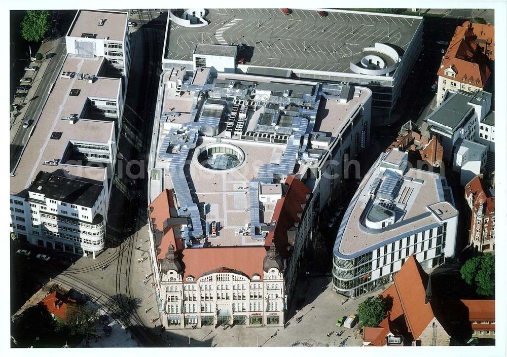 Erfurt from above - Einkaufsgalerie Anger 1 in Erfurt - ein Projekt der ECE Projektmanagement GmbH Hamburg.