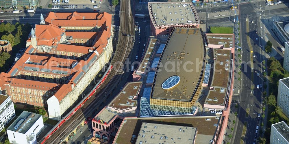 Aerial photograph Berlin - View to the shopping center Alexa in Berlin-Mitte