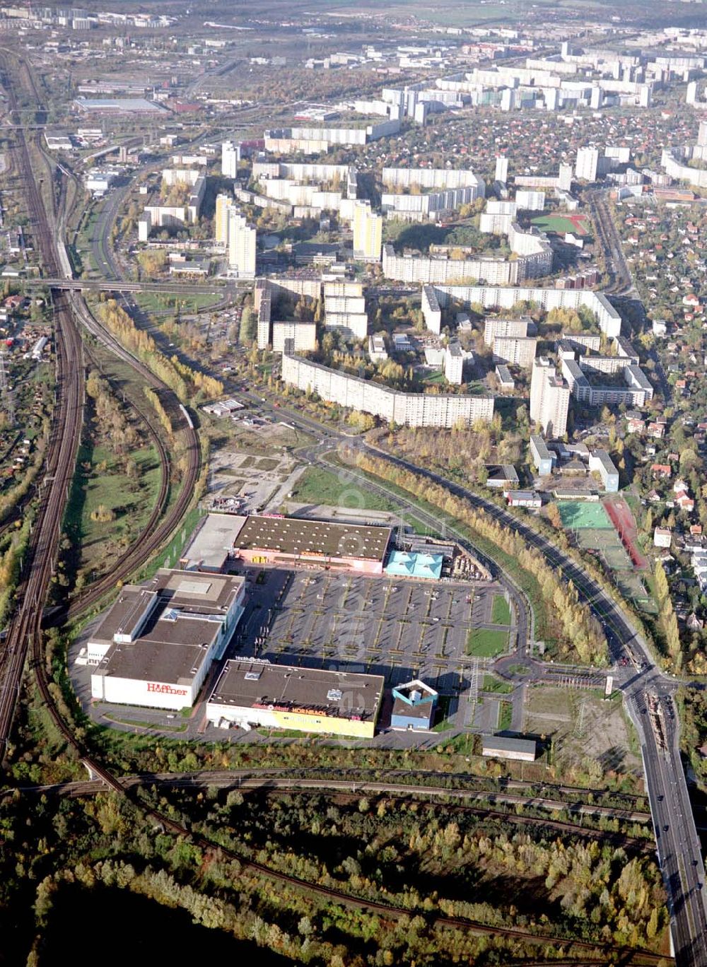 Aerial photograph Berlin - Biesdorf - Einkaufszentrum Biesdorf