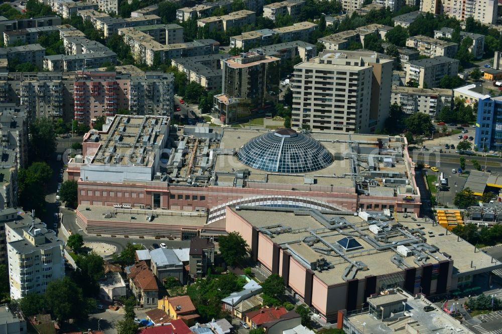 Aerial image Bukarest - Bucharest Mall in the city center of the capital, Bucharest, Romania