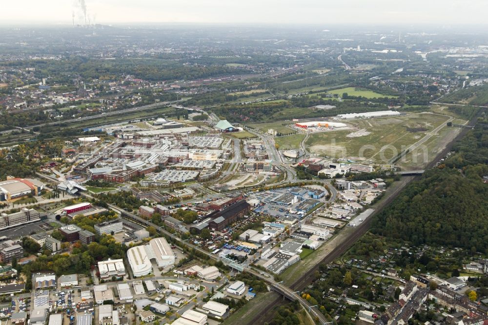 Aerial image Oberhausen - The CentrO is one of the largest shopping centers and urban entertainment center in Germany. It forms the core of the new center of Oberhausen
