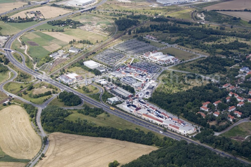 Aerial photograph Wustermark OT Elstal - Designer Outlet Center in Elstal Wustermark in Brandenburg