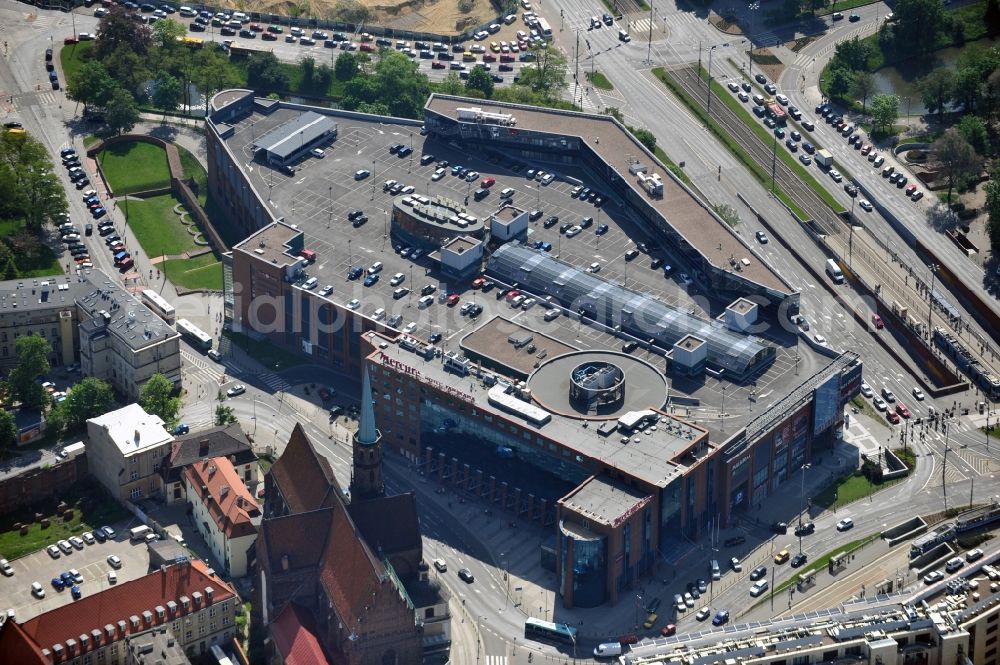 Aerial image Wroc?aw / Breslau - The Galeria Dominikanska is a shopping mall in the city center of Wroclaw in Poland