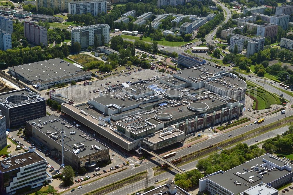 Aerial image Warschau Mokotow - Shopping center Galeria Mokotov at the ul Wo?oska in Warsaw in Poland