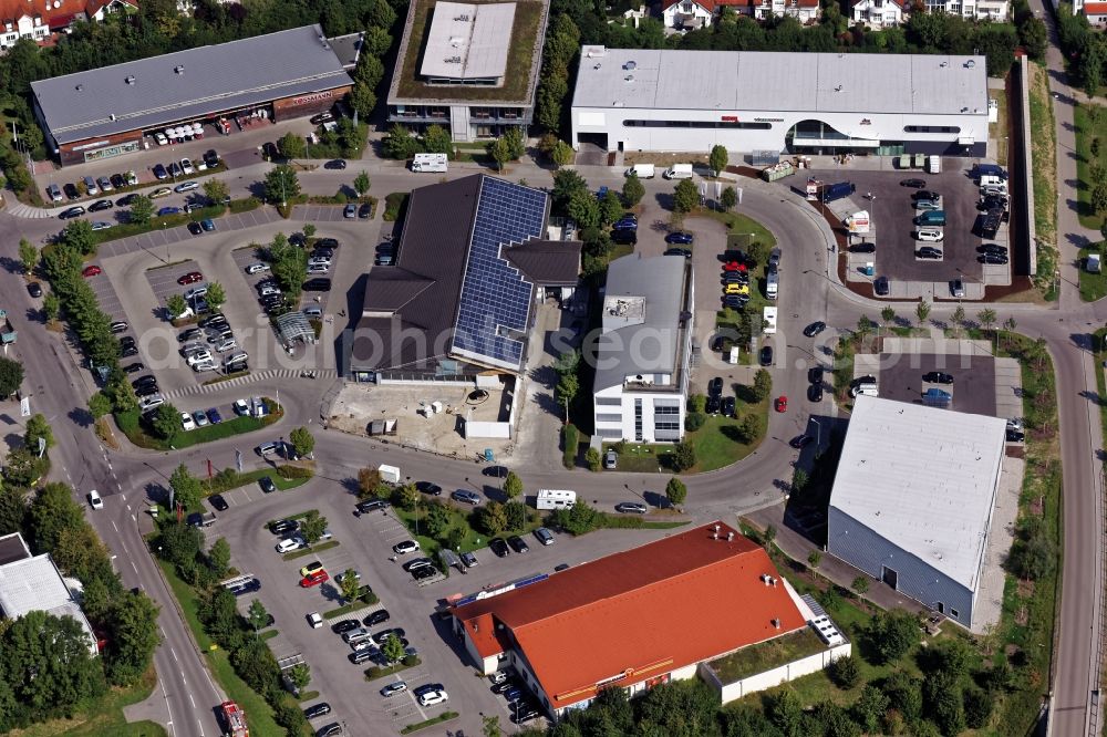 Neuried from above - Industrial estate and company settlement at Hainbuchenring in Neuried in the state Bavaria