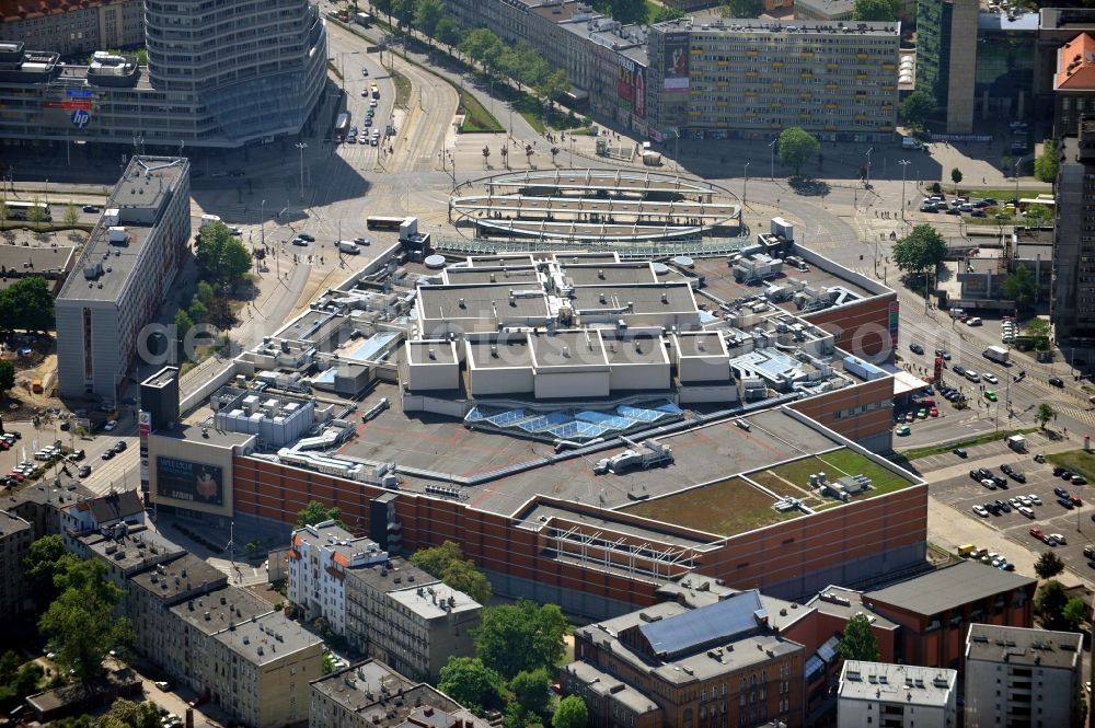 Aerial photograph WROCLAW - BRESLAU - View the shopping centre Pasaz Grunwaldzki in Wroclaw in the Voivodship Lower Silesia in Poland