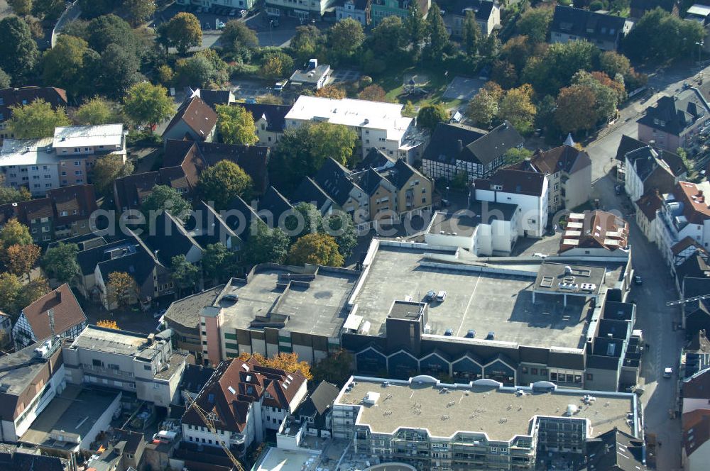 Aerial image Unna - Einkaufszentrum an der Hertingerstrasse 17 in 59423 Unna - ein Projekt der Unternehmensgruppe Markus Gerold an der Vaerstbrücke 1 in 59425 Unna.