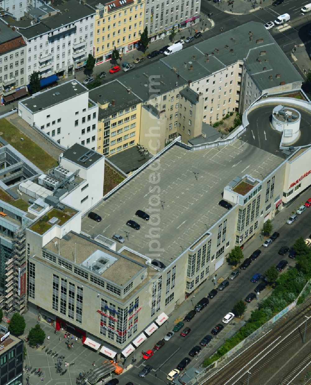 Berlin from above - Shopping center KantCenter at the Kant Strasse in Berlin - Charlottenburg