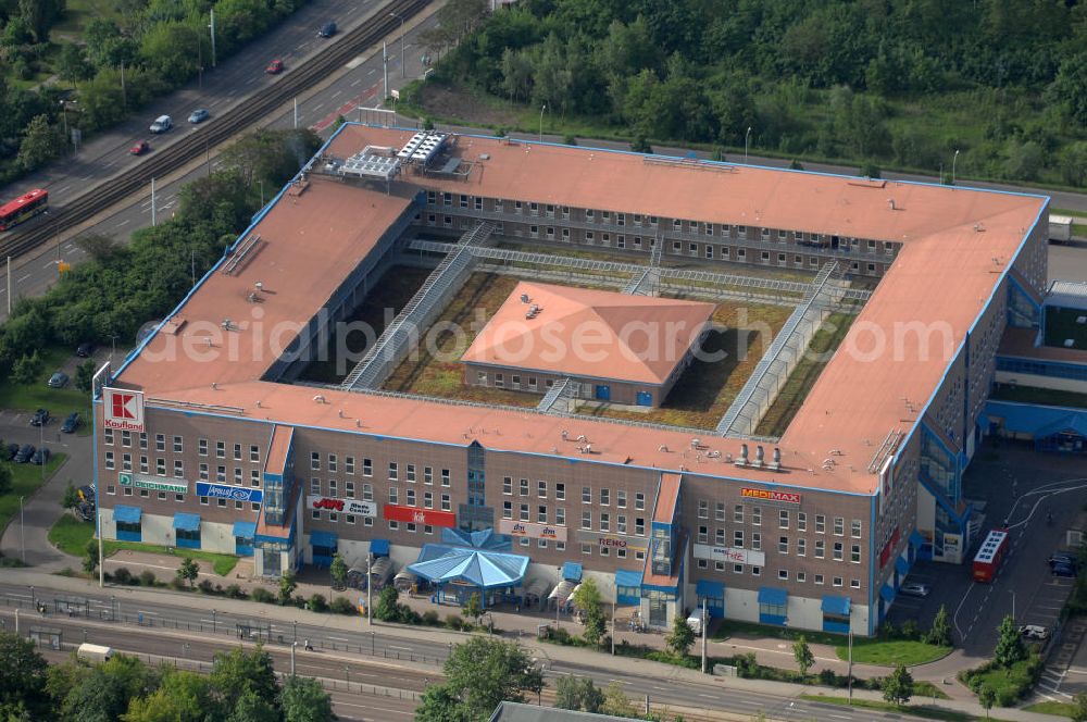 Halle / Saale from the bird's eye view: Shopping centre Kaufland Center in Halle / Saale in Saxony-Anhalt