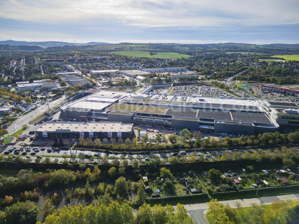 Aerial photograph Dresden - Building complex of the shopping center Kaufpark Dresden on Dohnaer Strasse in the Lockwitz district of Dresden in the state of Saxony, Germany