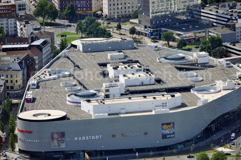 Aerial image Essen - Limbeckerplatz shopping center in Essen. The Essen-based shopping center is a project of the ECE Project Management GmbH & Co. KG