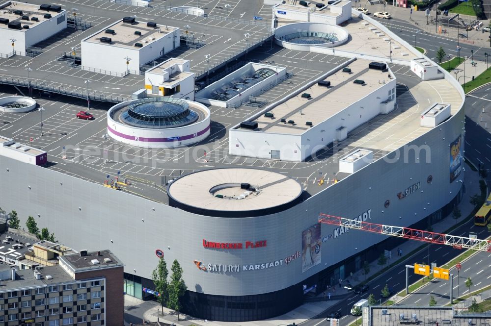 Essen from above - Limbeckerplatz shopping center in Essen. The Essen-based shopping center is a project of the ECE Project Management GmbH & Co. KG