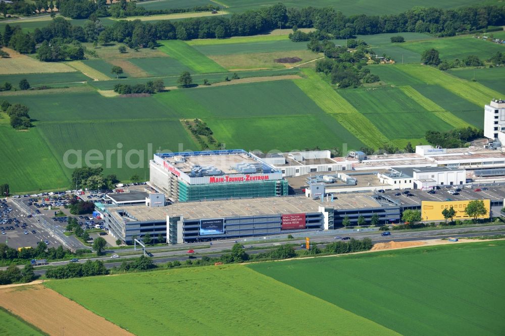 Aerial photograph Sulzbach - Shopping center MTZ Main-Taunus - Center in Sulzbach / Hesse