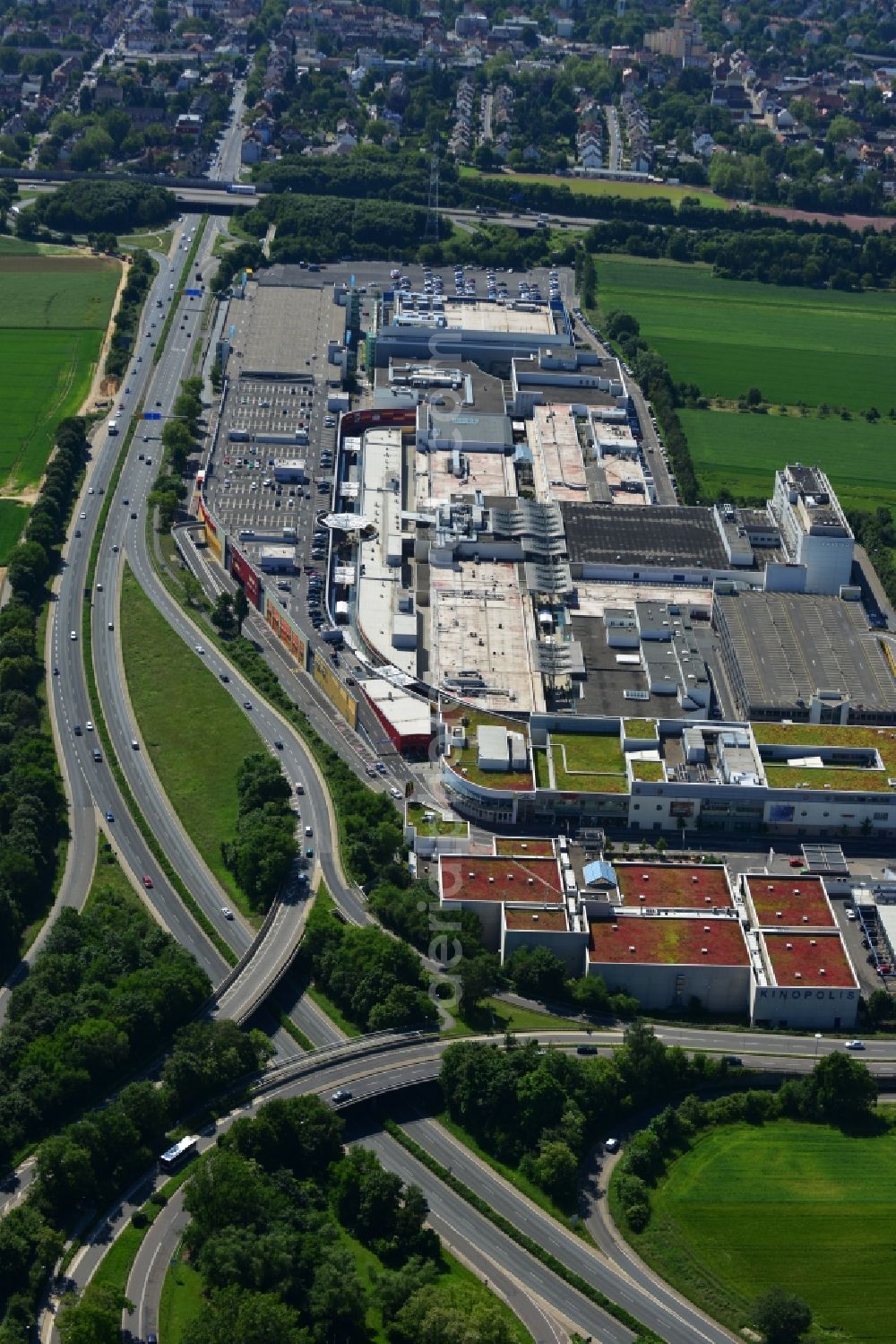 Aerial image Sulzbach - Shopping center MTZ Main-Taunus - Center in Sulzbach / Hesse