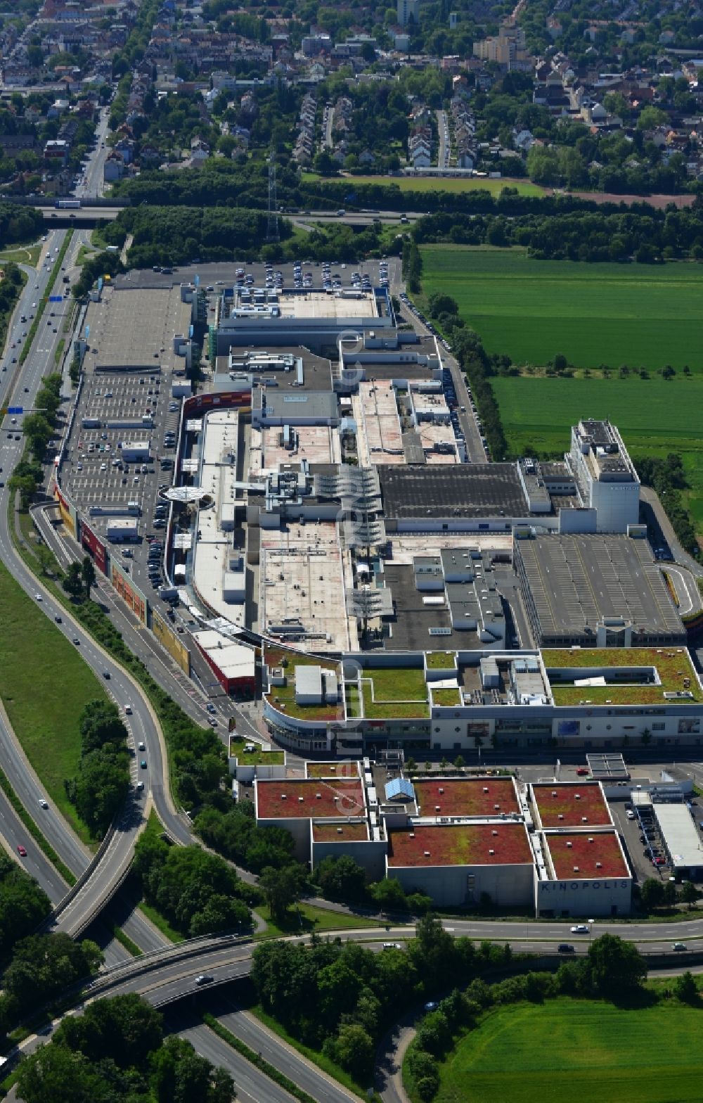 Aerial photograph Sulzbach - Shopping center MTZ Main-Taunus - Center in Sulzbach / Hesse