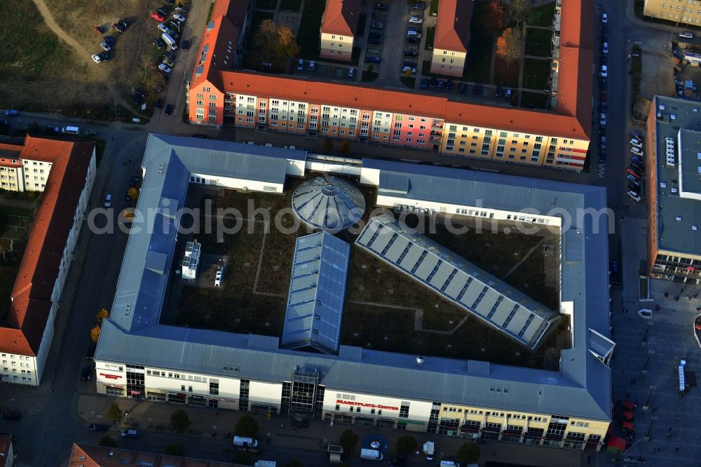 Aerial photograph Neubrandenburg - Shopping Centre Market Center ECE Project Management GmbH & Co. KG. in Neubrandenburg in Mecklenburg-Vorpommern