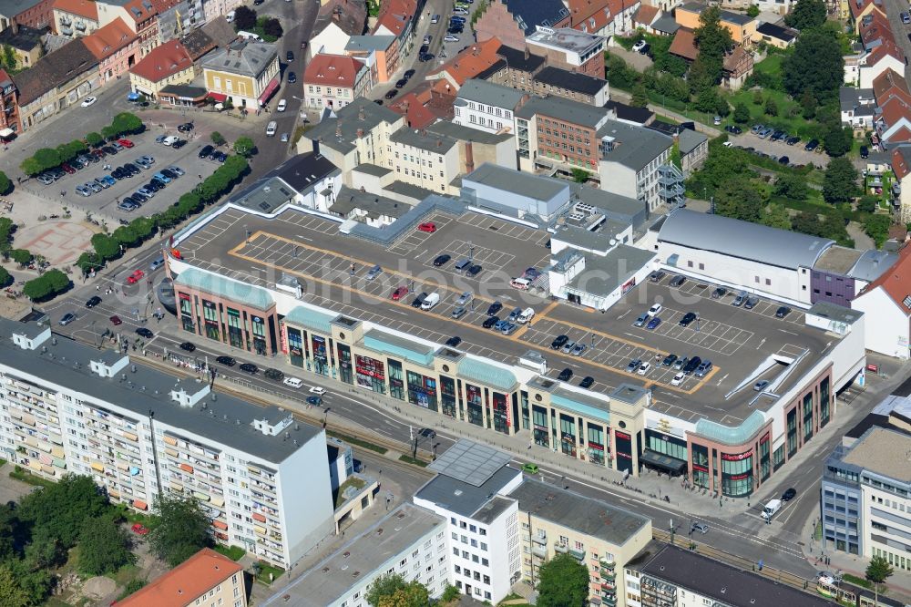 Aerial photograph Brandenburg - The Brandenburg Gallery St. Annen is a shopping center in the centre of Brandenburg. Investor of the center is Harald Gerome Huth