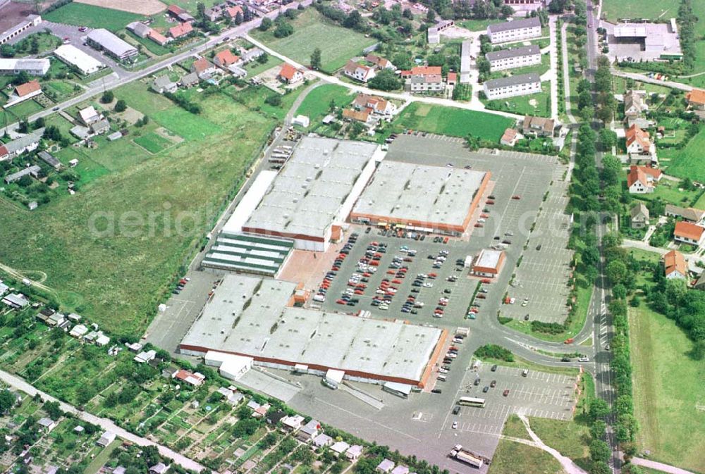 Aerial image Seelow / Brandenburg - Einkaufszentrum an der B1 in Seelow / Brandenburg