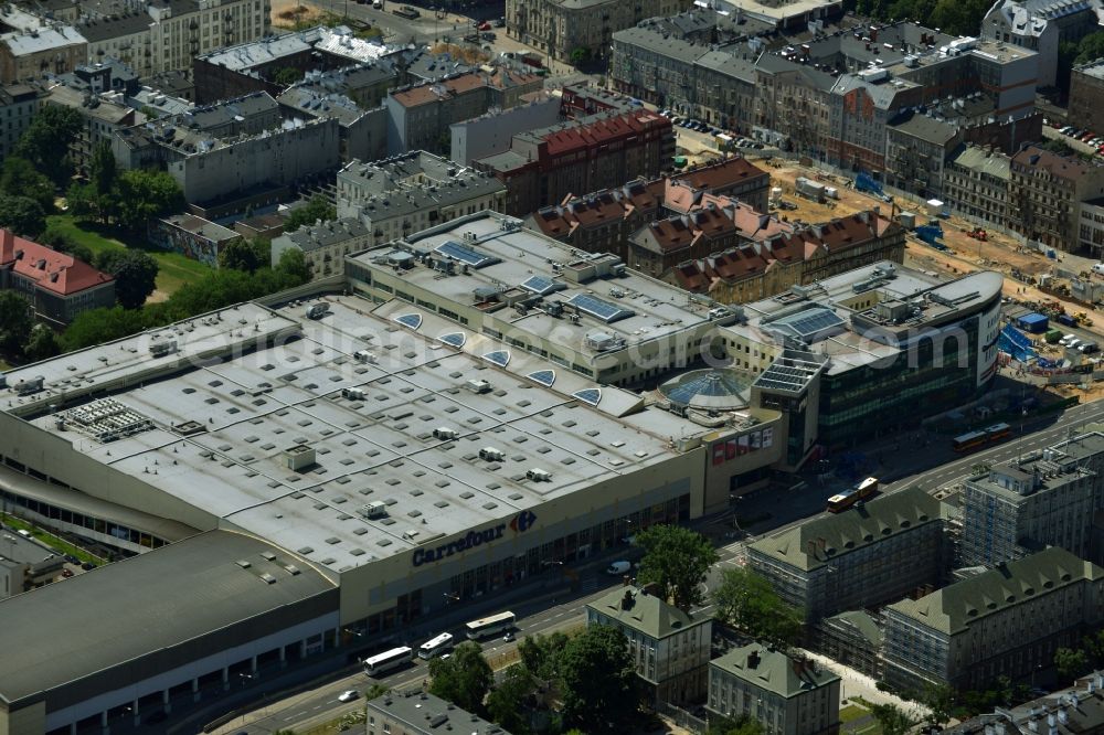 Aerial image Warschau Mokotow - Warszawa Wilenska shopping centers in the ul Targowa in Warsaw in Poland