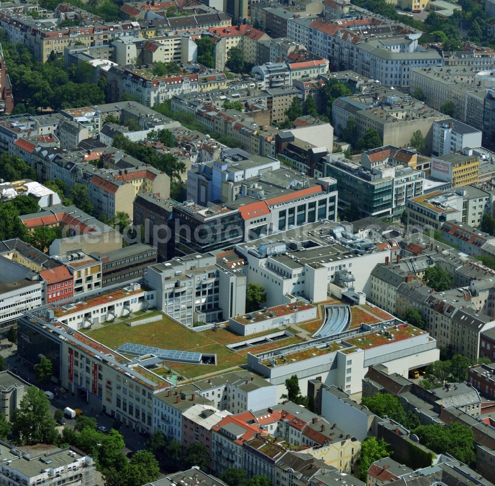 Berlin Wilmersdorf from above - Shopping center Wilmersdorf arcades at the Wilmersdorf in Berlin