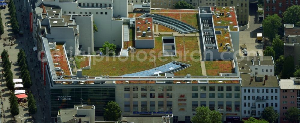 Berlin Wilmersdorf from the bird's eye view: Shopping center Wilmersdorf arcades at the Wilmersdorf in Berlin