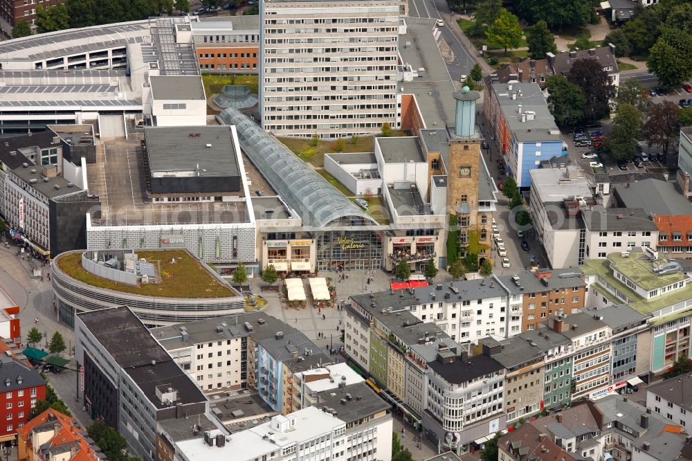 Aerial image Hagen - Shopping Malls Volme Gallery of Hagen in North Rhine-Westphalia