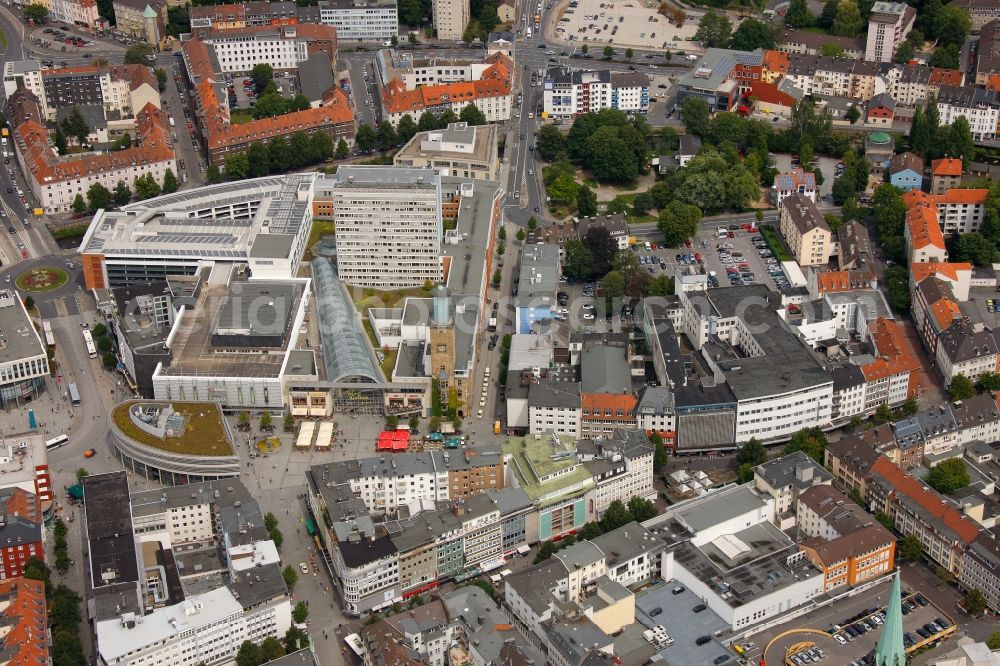 Aerial photograph Hagen - Shopping Malls Volme Gallery of Hagen in North Rhine-Westphalia