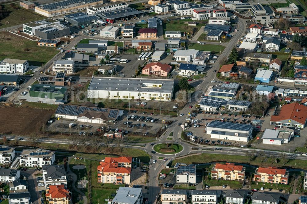 Aerial image Ettenheim - Aldi in Ettenheim in the state Baden-Wuerttemberg, Germany